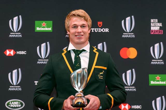 Pieter-Steph du Toit claimed the World Rugby Men's Player of the Year award