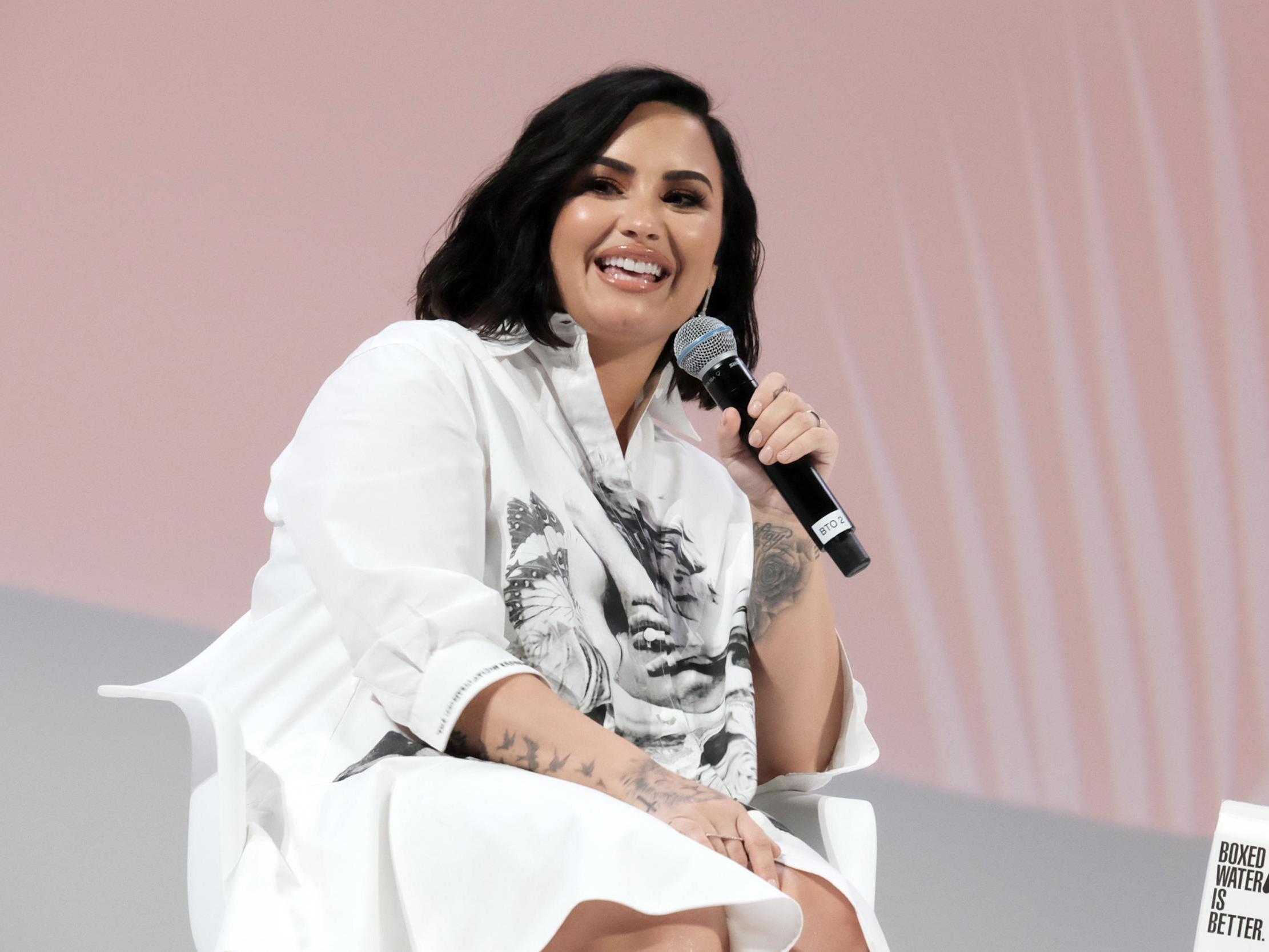 Demi Lovato attends the 2019 Teen Vogue Summit at Goya Studios in Hollywood, California on 2 November 2019
