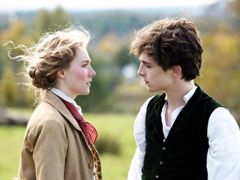 Saoirse Ronan and Timothee Chalamet in ‘Little Women’