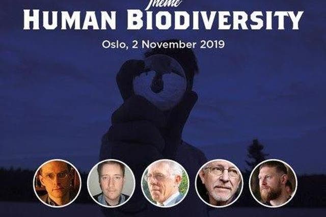 Poster for the Scanda Forum conference on 'Human Biodiversity' in Oslo