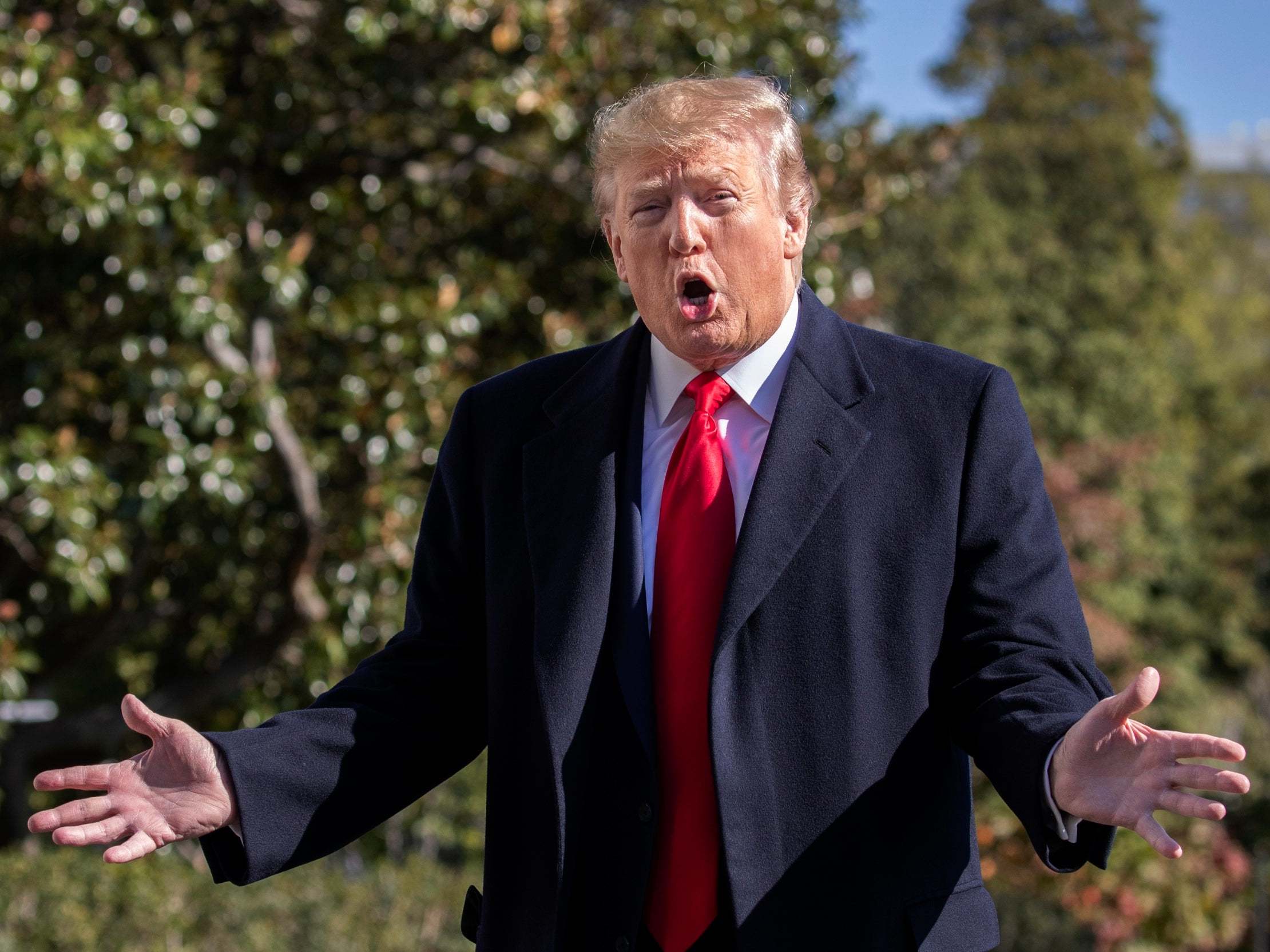 Trump &apos;invents insane conspiracy theory&apos; in wild impeachment outburst