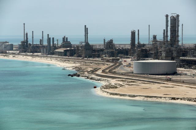 Saudi Aramco’s Ras Tanura oil refinery and oil terminal in Saudi Arabia