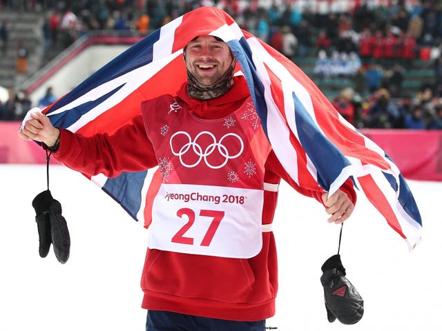 Billy Morgan after clinching Olympic bronze in the big air competition
