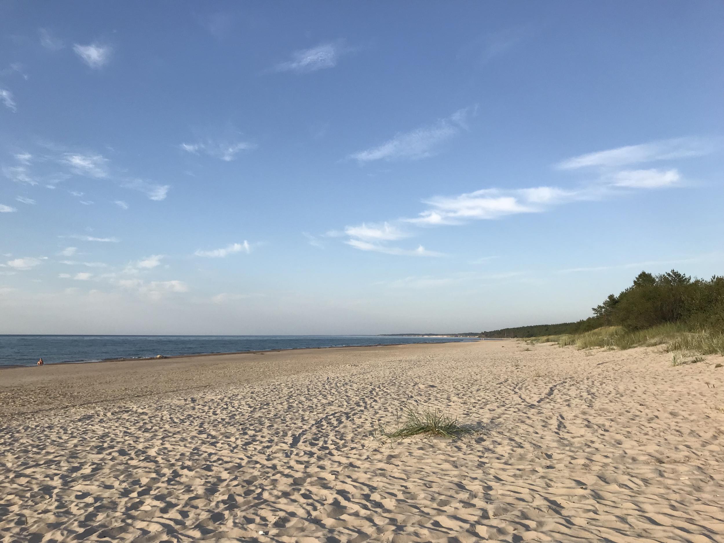 Sandy beaches at the surf town of Pavilosta