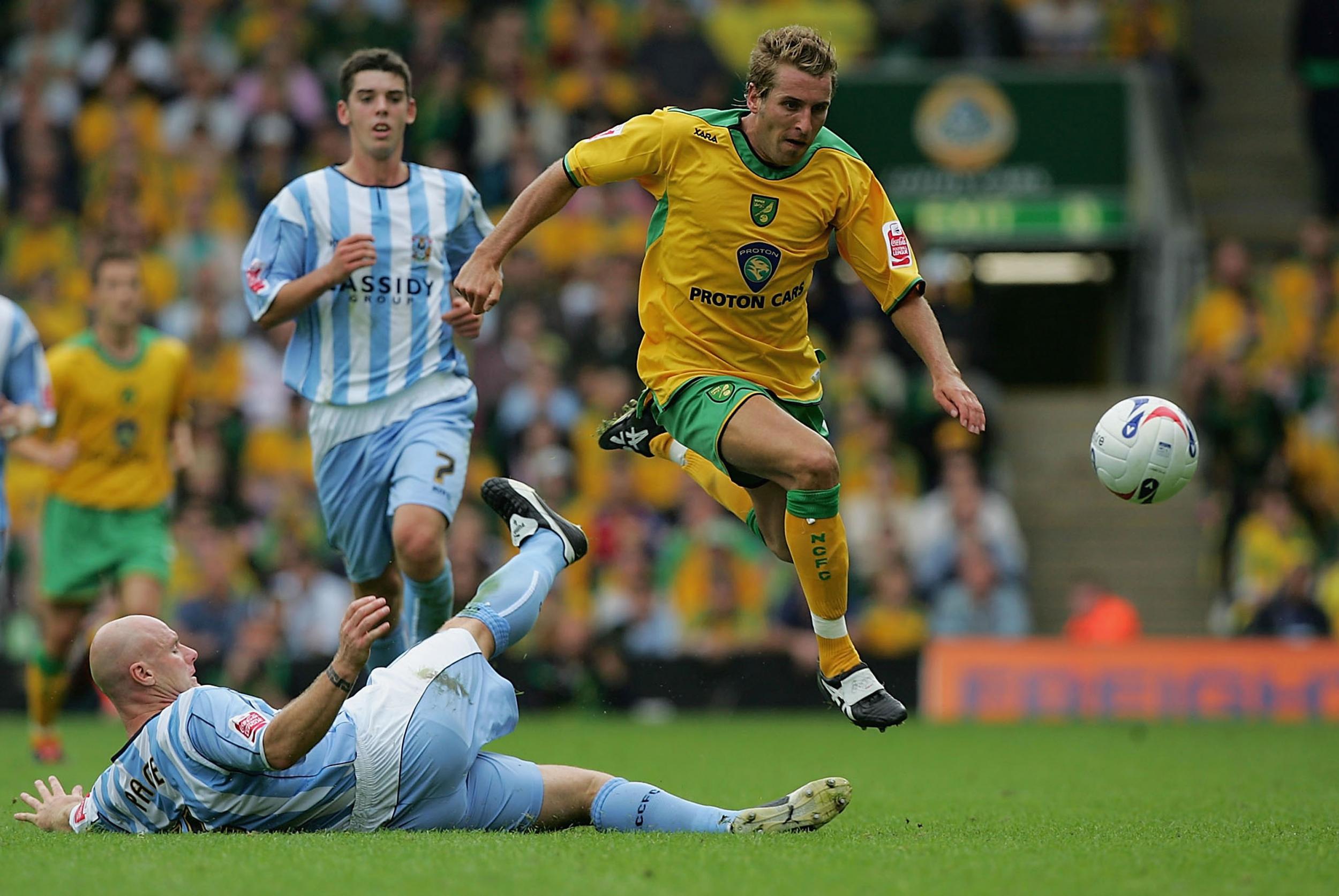 Darren Huckerby became a hugely popular figure at Norwich City