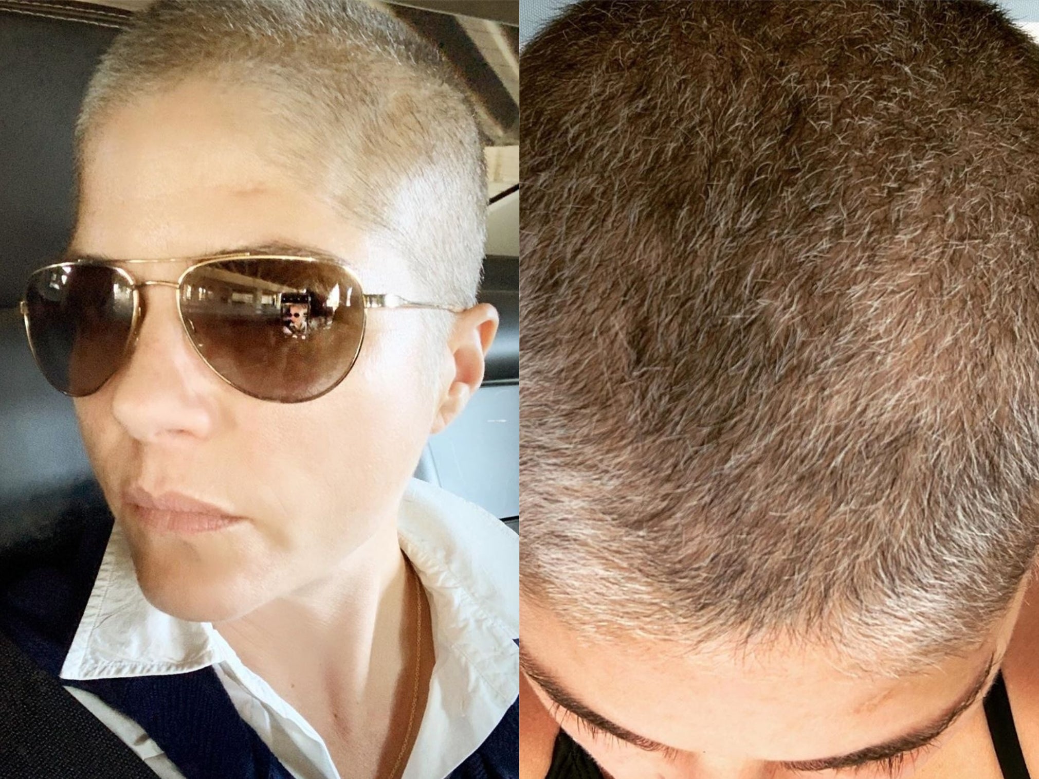 Selma Blair embraces 'short and grey' hair after shaving head  post-chemotherapy | The Independent | The Independent