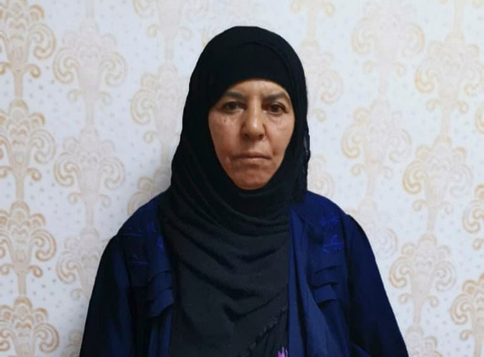 Turkish government-released photo purportedly shows 65-year-old Rasmiya Awad, the sister of killed Isis leader Abu Bakr al-Baghdadi