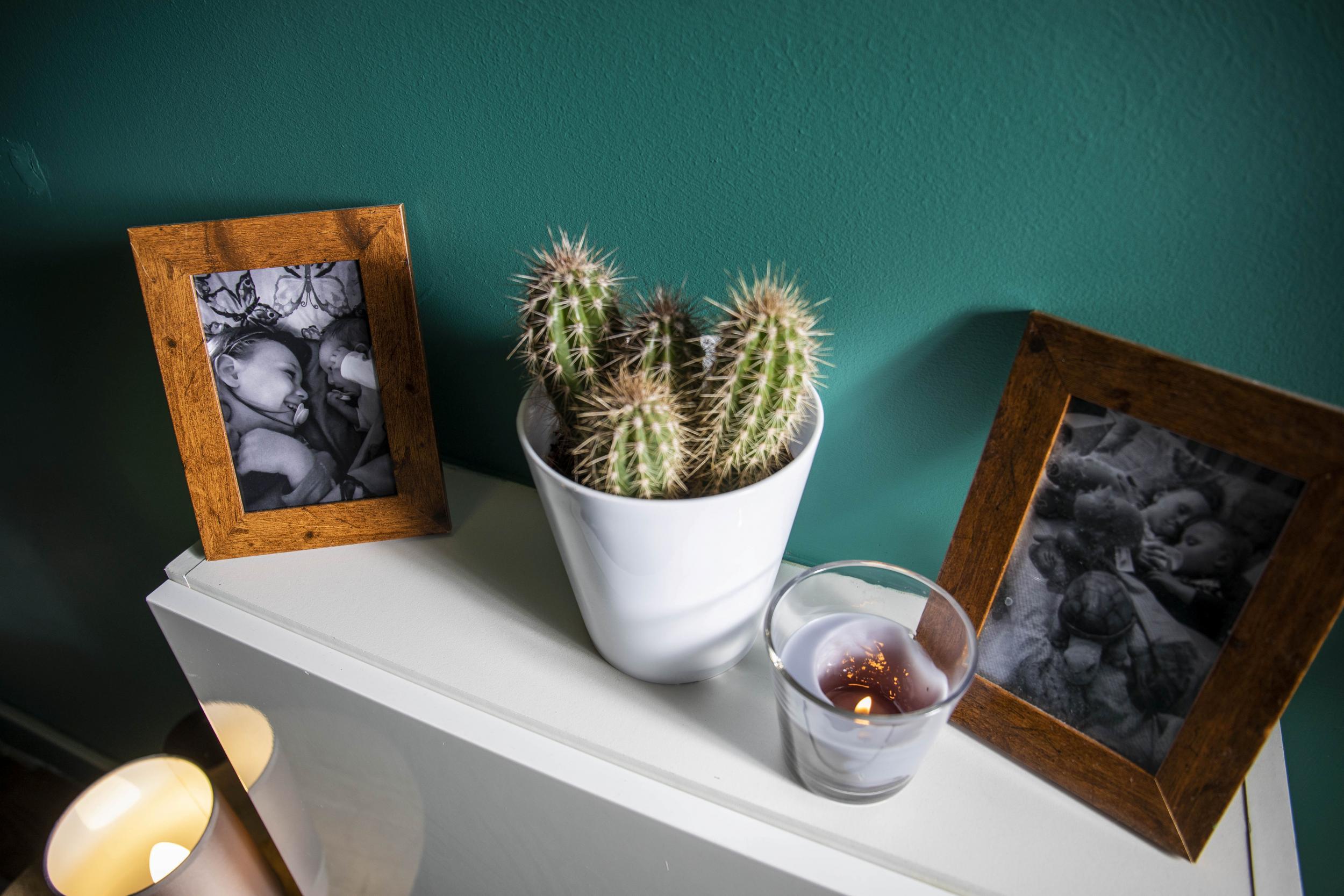 She added plants and candles to the space to make it more relaxing (SWNS)