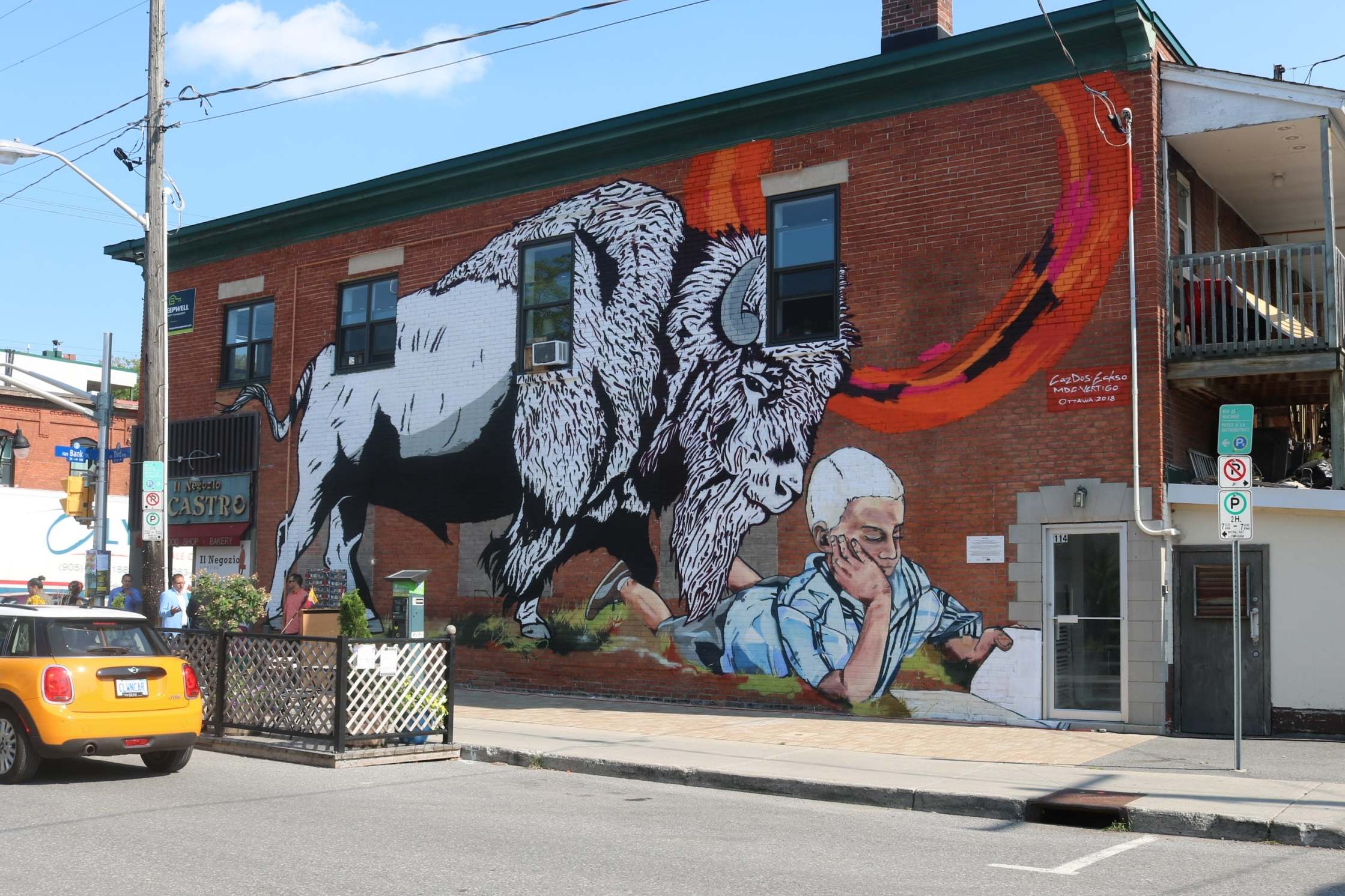 The crew’s graffiti has stretched continents – as seen here in Canada