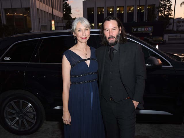 Alexandra Grant and Keanu Reeves attend the 2019 Lacma Art + Film Gala on 2 November