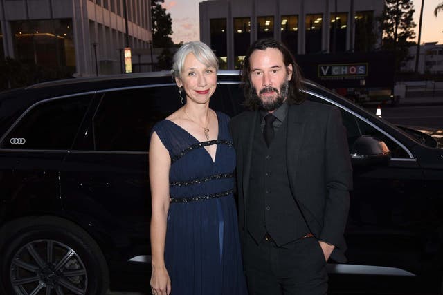 Alexandra Grant and Keanu Reeves attend the 2019 Lacma Art + Film Gala on 2 November