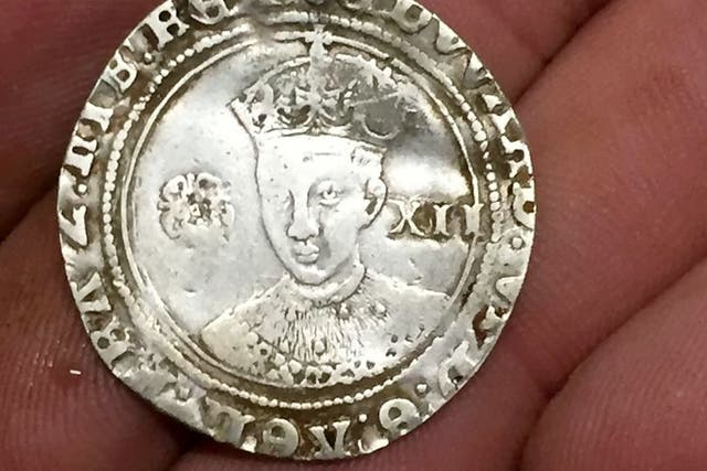 The oldest coin features an image of Henry VIII.