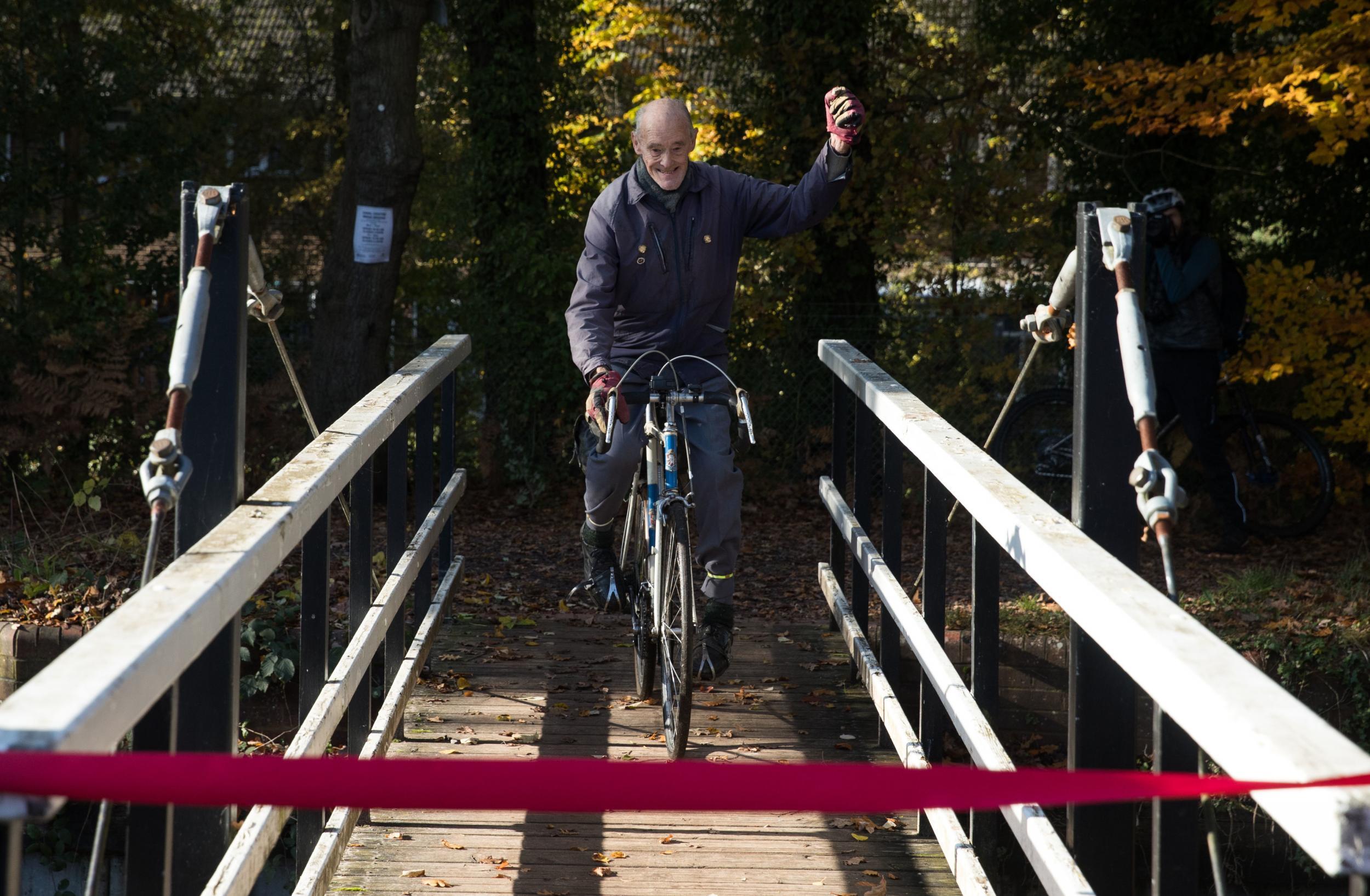 Russ Mantle is the first British person to cycle one million miles (PA)