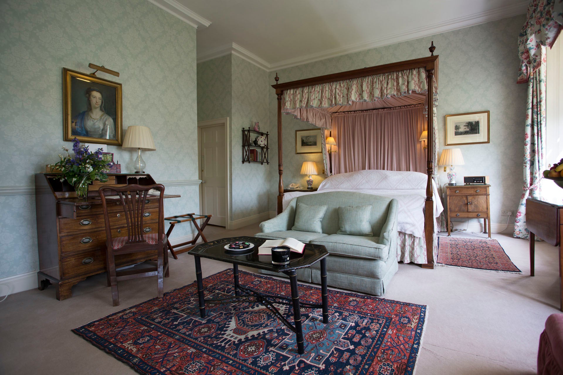 Many rooms at Middlethorpe Hall have four-poster beds