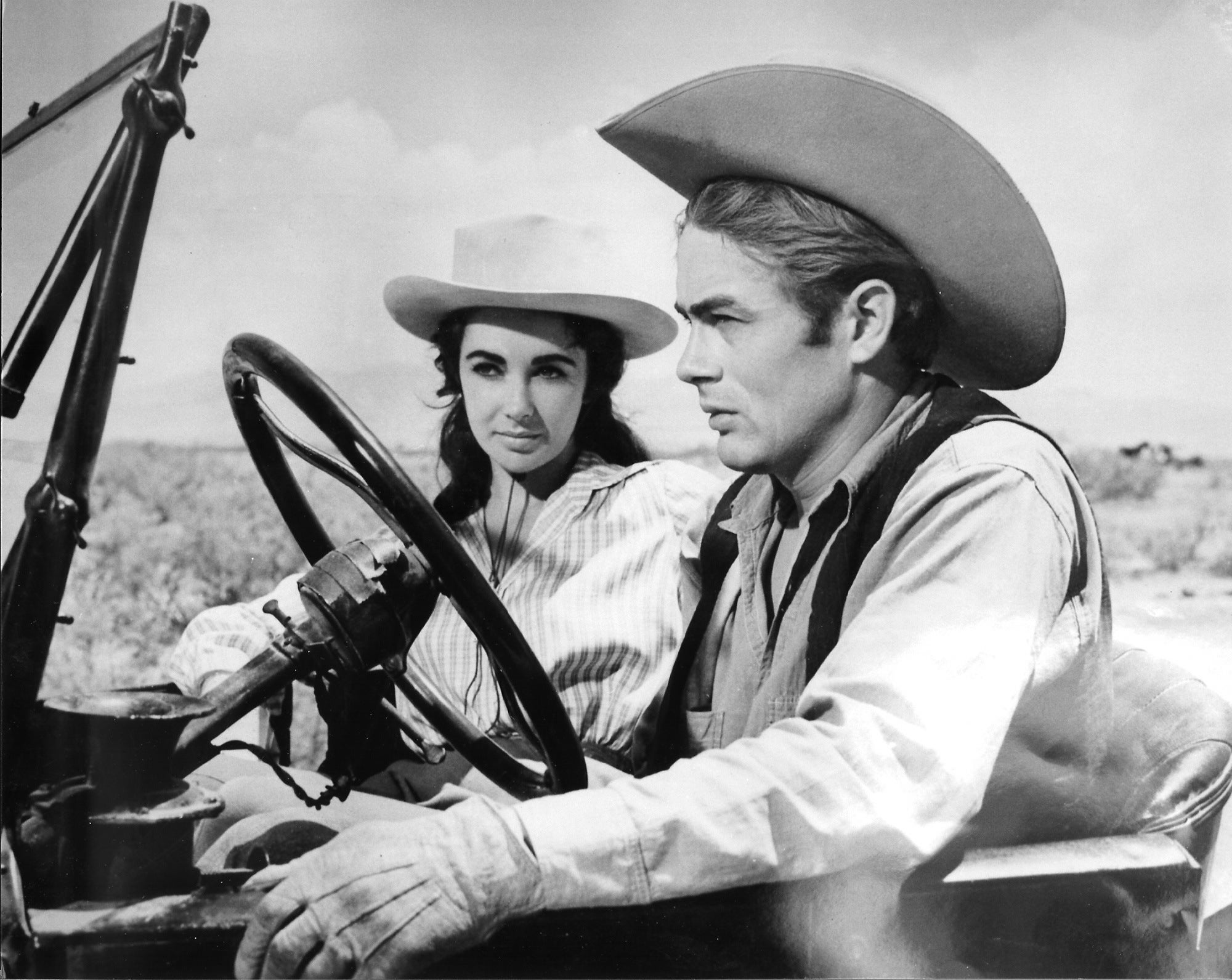 James Dean and Elizabeth Taylor in the 1956 film 'Giant'
