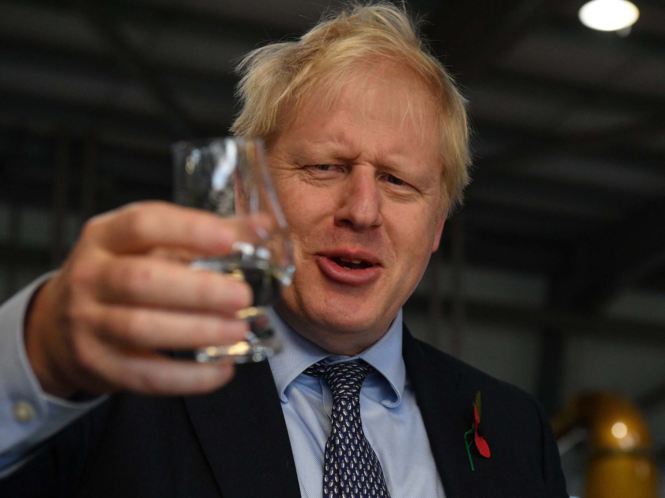 Boris Johnson news – live: PM contradicts own government in rambling false claims to supporters caught on video, as Tory candidate quits over rape remarks