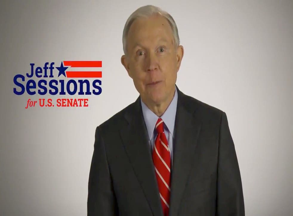 Jeff Sessions speaks in a campaign video posted to social media
