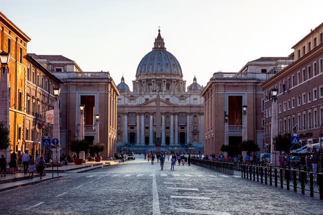 The eatery was on Via della Conciliazione leading up to the Vatican