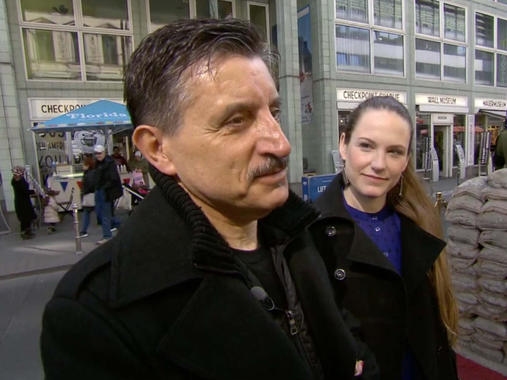 Spitzner with his daughter, who was seven years old when they fled