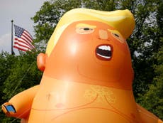 Trump baby blimp to follow president to Alabama football game