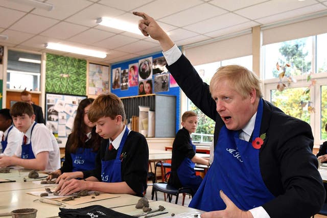 The PM visited George Spencer Academy in Nottinghamshire on Friday