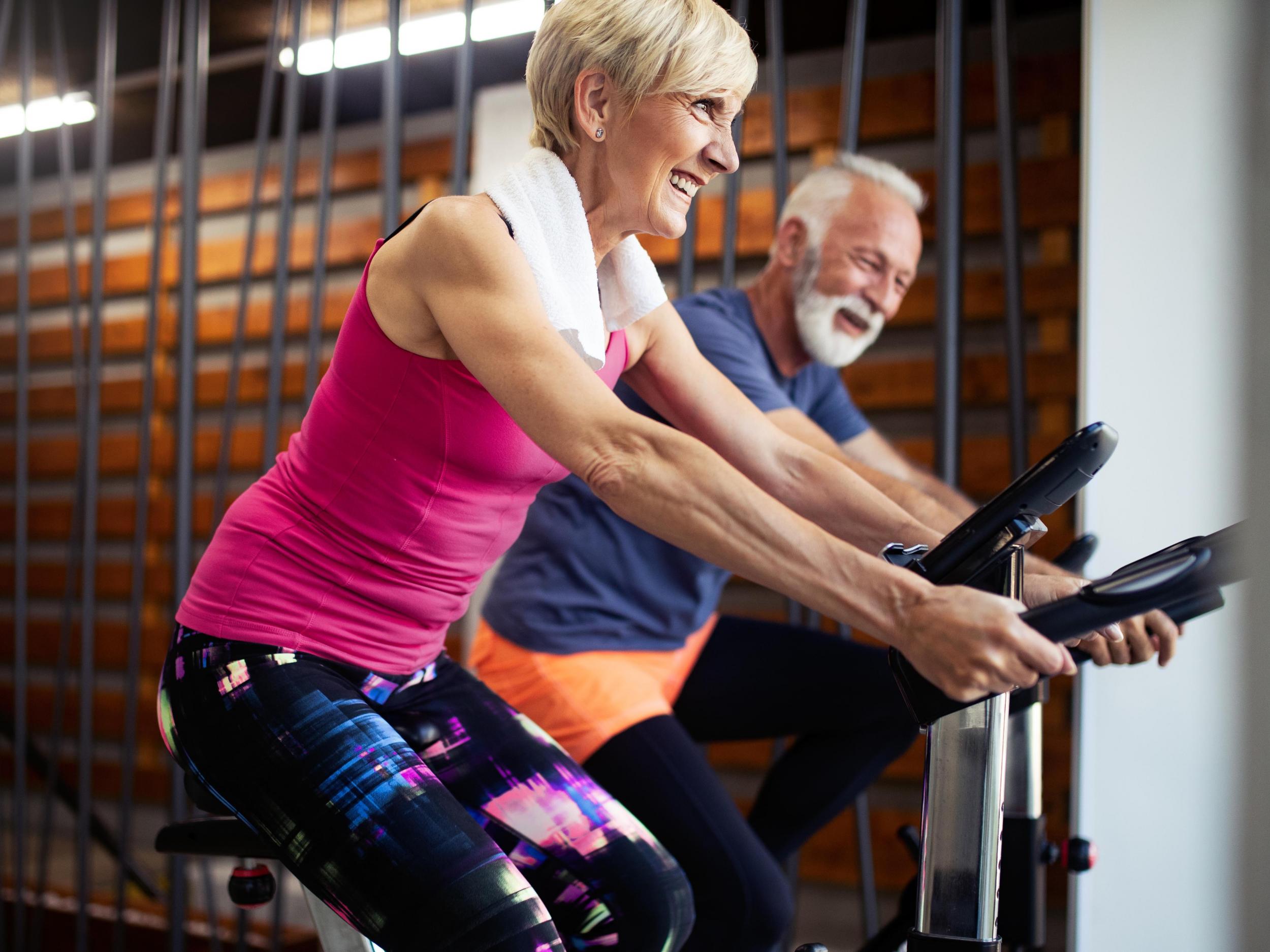 Cycling is good for older joints as it puts less pressure on them