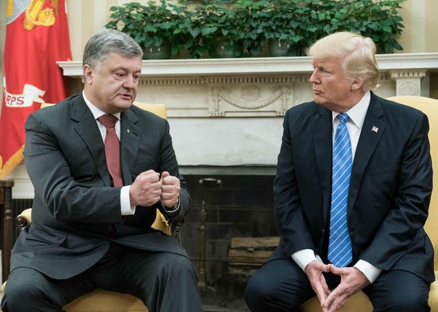 Petro Poroshenko visited the Oval Office of White House in 2017
