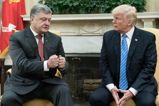 Petro Poroshenko visited the Oval Office of White House in 2017