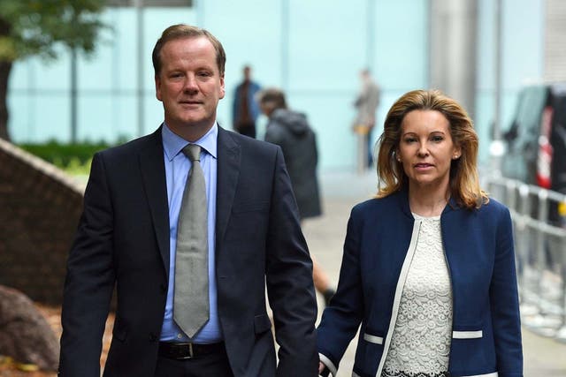 Charlie Elphicke, with his wife Natalie Ross