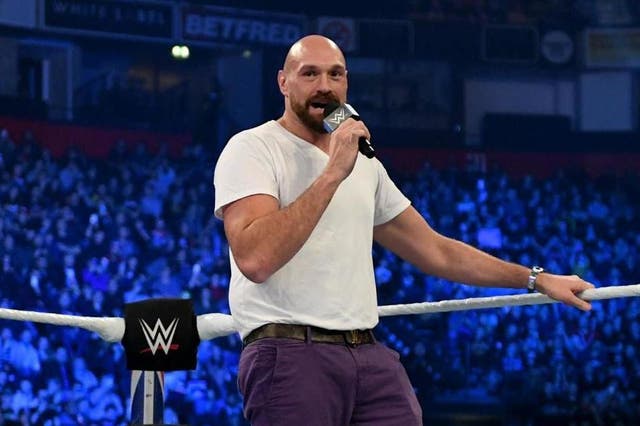 Tyson Fury during his WWE stint late last year