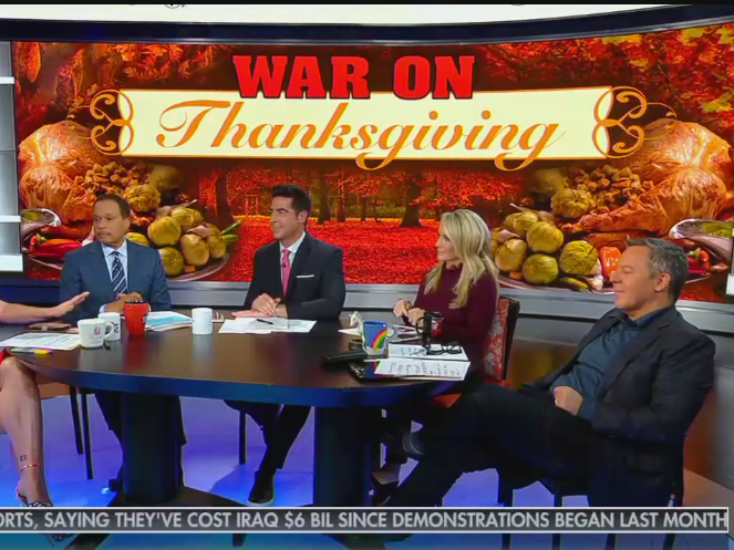 Fox News ridiculed over &apos;War on Thanksgiving&apos; segment