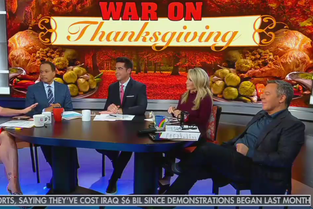 Fox News has repeatedly claimed without any evidence the left has launched a War on Thanksgiving