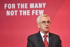 Labour splits over four-day week as McDonnell says plan includes NHS