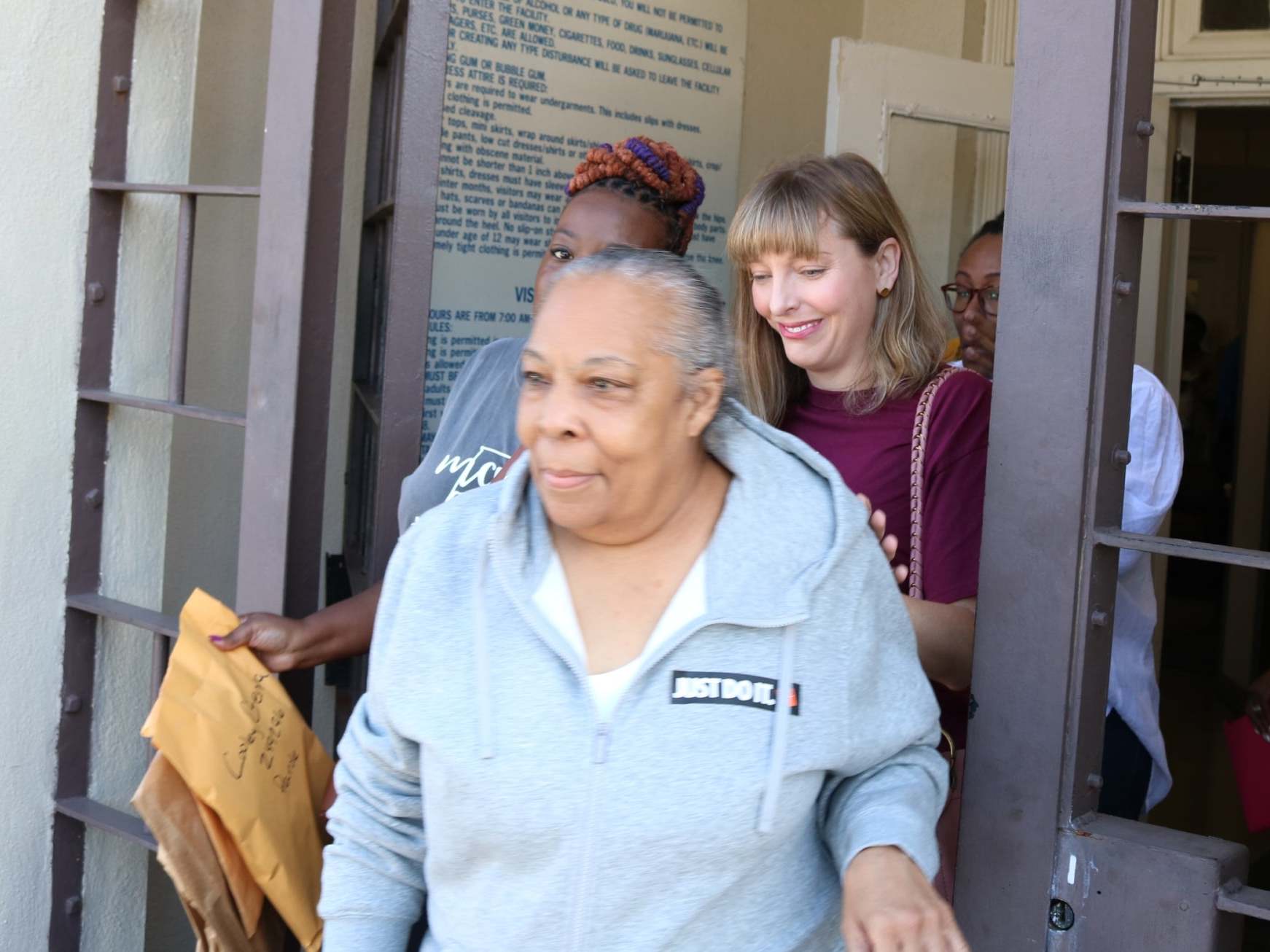 Geneva Cooley walks out of Julia Tutwiler Prison for Women