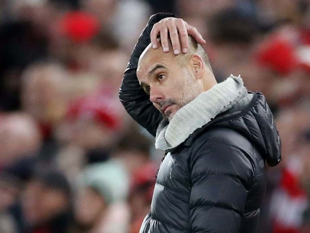 It was a frustrating trip to Anfield for Pep Guardiola