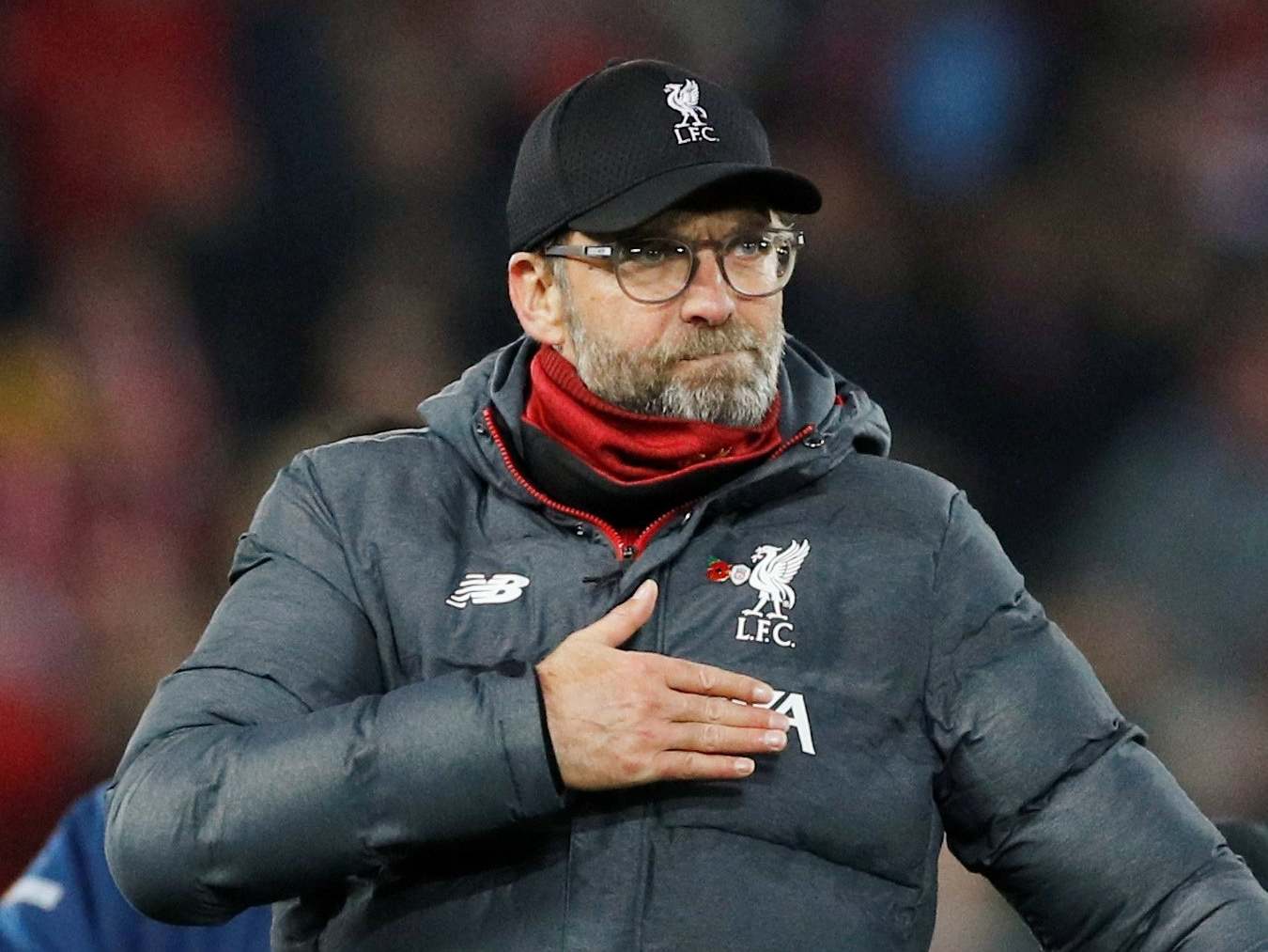 Liverpool manager Juergen Klopp celebrates after the match
