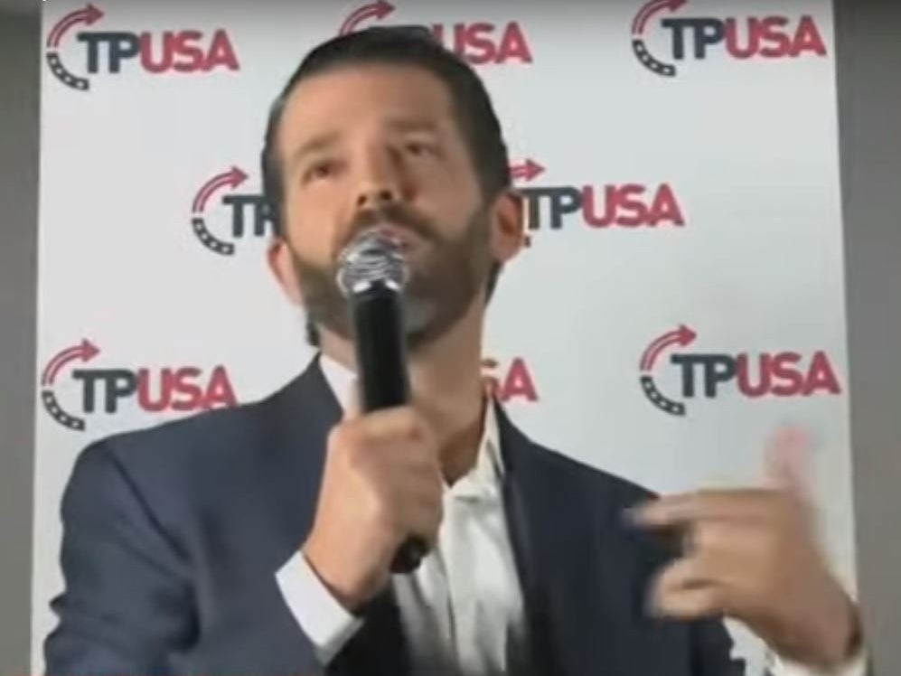 Trump Jr booed off stage by supporters of his father amid ...