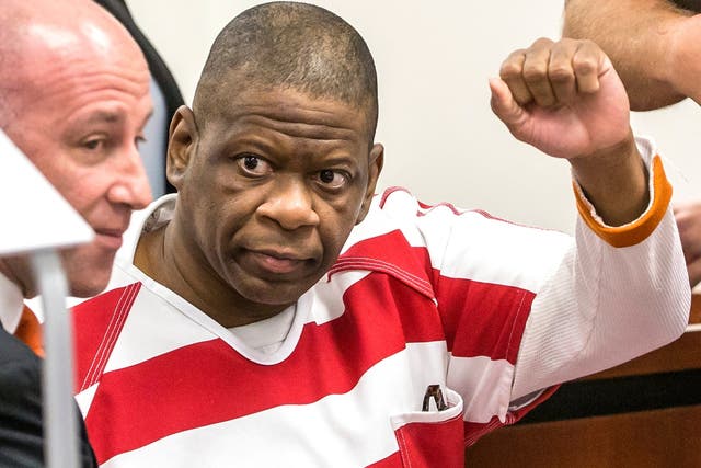 Rodney Reed, pictured here in 2017, is facing execution on 20 November for a murder he says he didn't commit