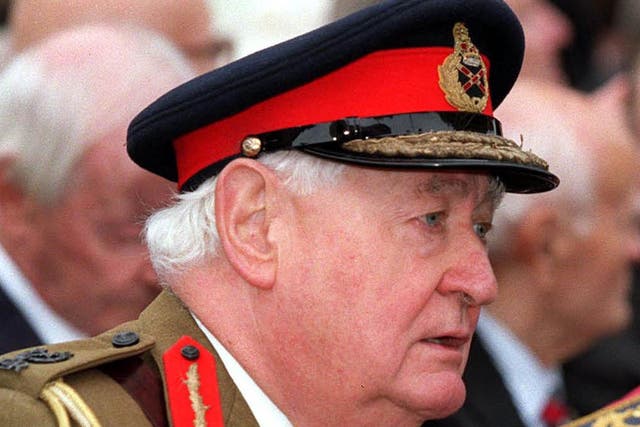 Lord Bramall, pictured in September 2000