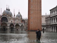 Venice floods: Highest tides in 50 years plunge city’s squares underwater as ‘result of climate change’