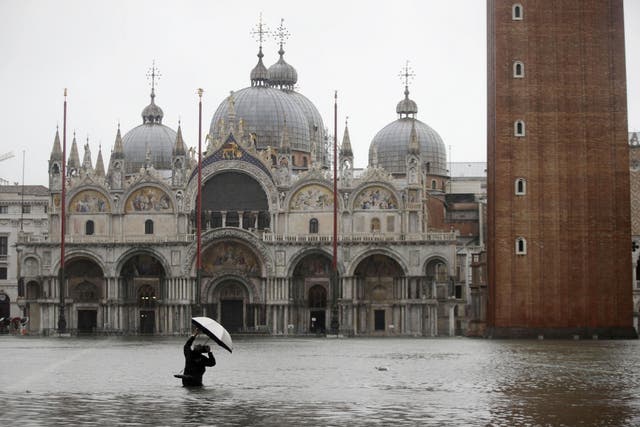 Venice has recorded the second highest water levels since recording began