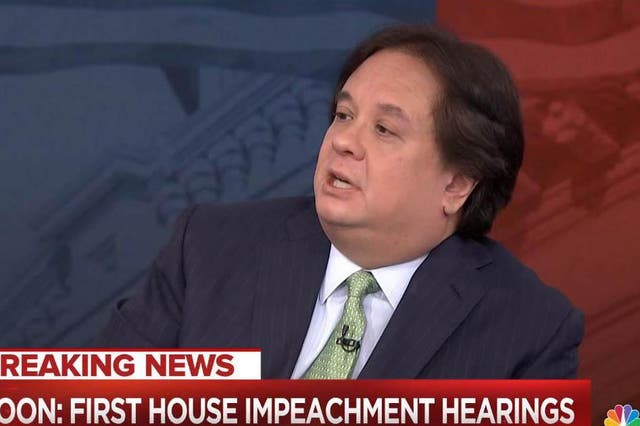 George Conway discussing Trump impeachment hearings