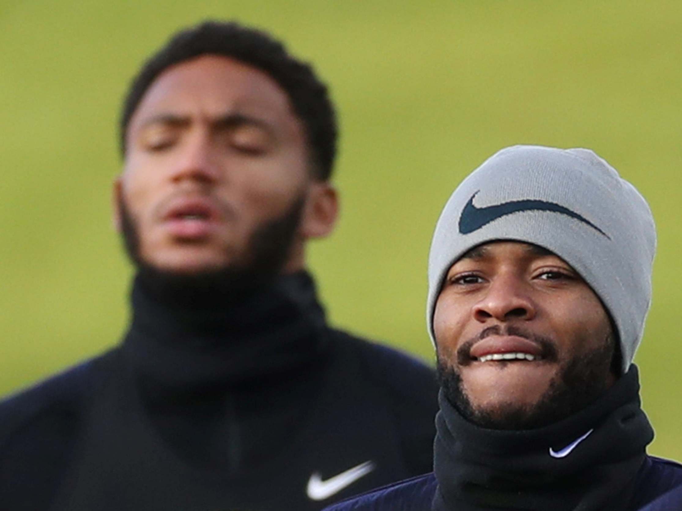 Raheem Sterling spoke to the players in the dressing room after the incident with Joe Gomez (Reuters)