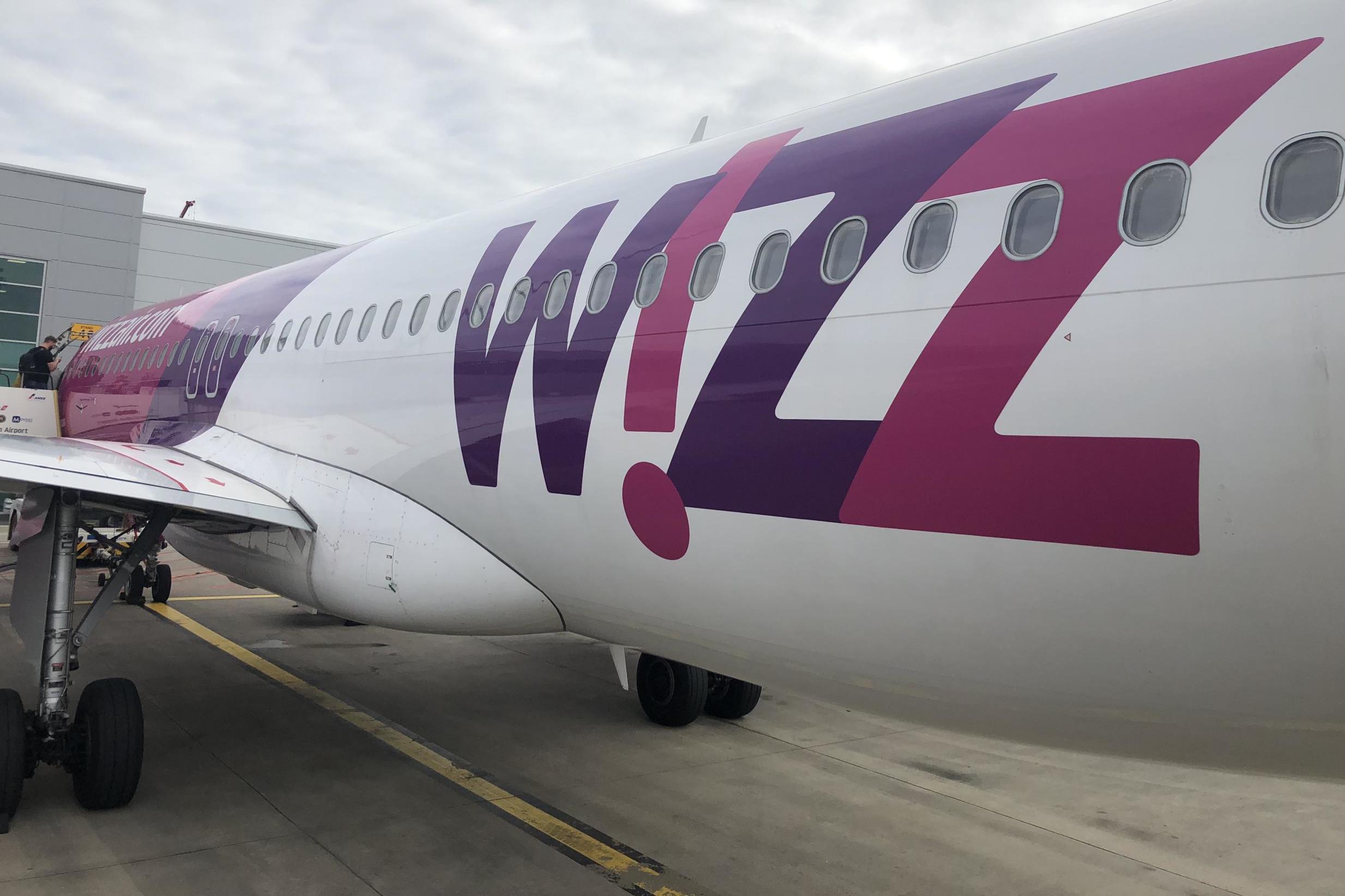Class act: an all-economy Wizz Air aircraft at Luton airport