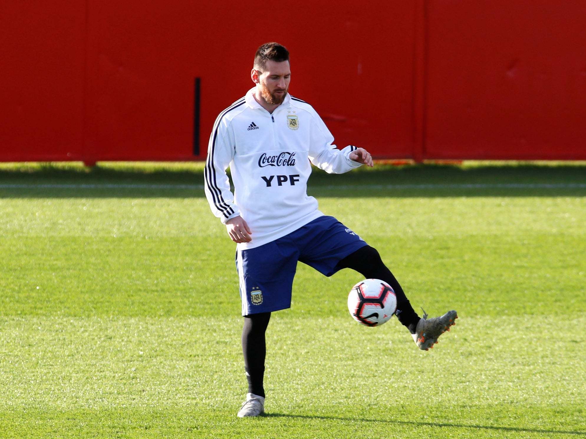 Messi at Argentina training