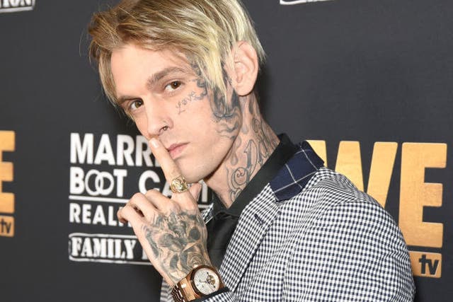 Aaron Carter at an event for Marriage Boot Camp Family Edition in October 2019