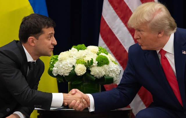 Mr Trump has always insisted his dealings with Volodymyr Zelensky were 'beautiful'