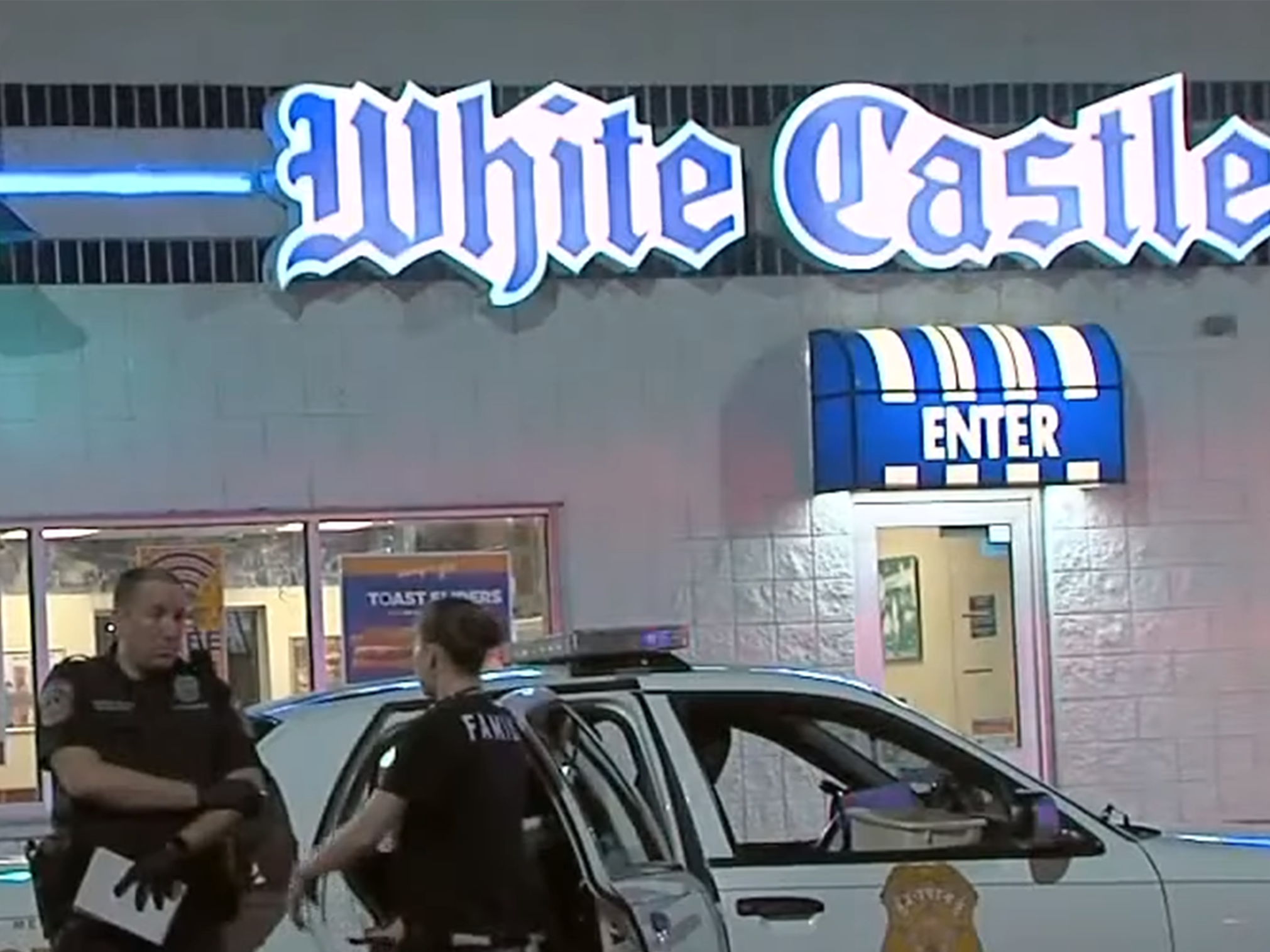 The brawl happened outside a White Castle restaurant in May