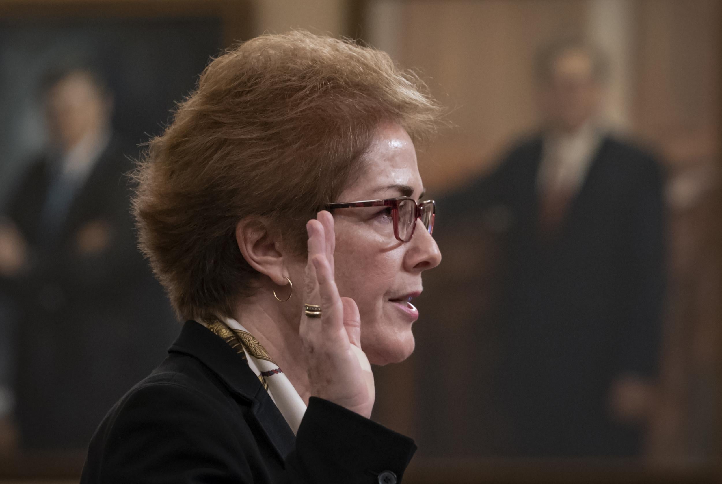 Trump accused of intimidating witness by attacking former ambassador on Twitter during her testimony