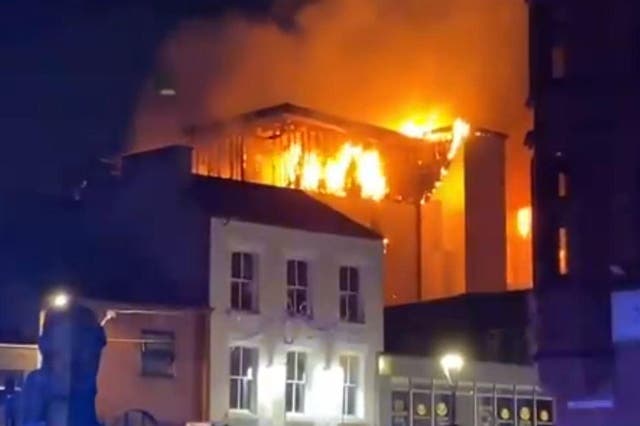 Greater Manchester Fire and Rescue Services said they were called to the blaze at around 8:30pm